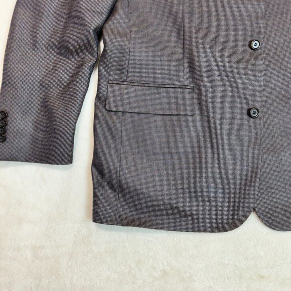 Pronto Uomo Men's 44 Long Brown Suit Silk & Wool Business Blazer Coat Jacket - Picture 5 of 16